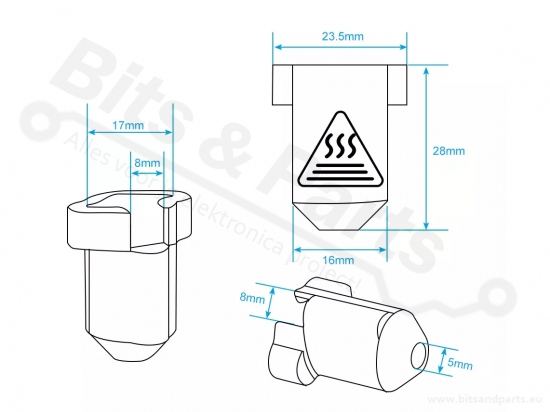 Heat block sok/sleeve Creality K1 / K1 Max siliconen rood